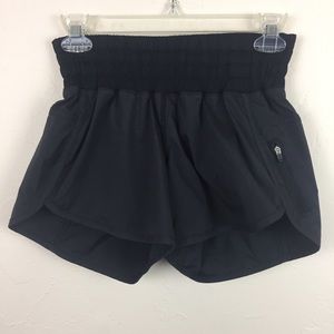 Lululemon Running Shorts Lined Zip Pocket Sz 4